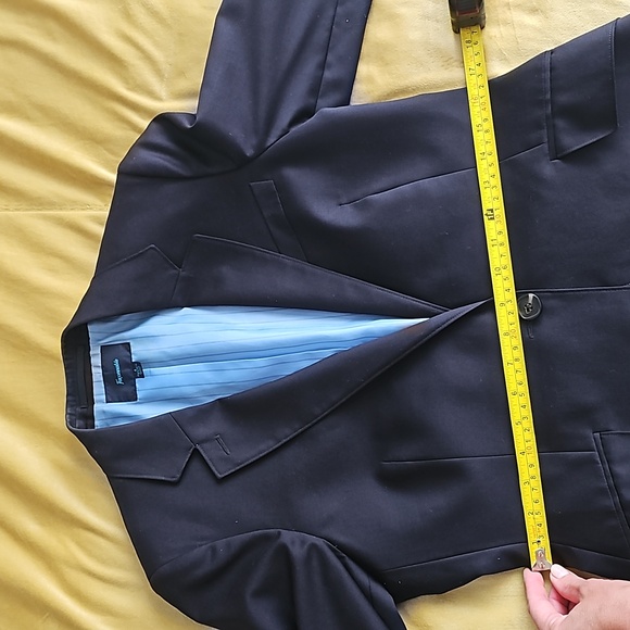 Faconnable Navy Blue Wool Blazer Size 8 - Picture 7 of 11